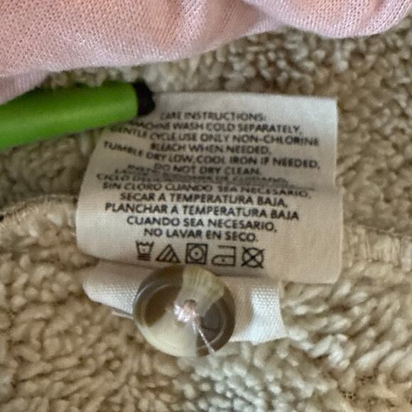 Sage Plaid Flannel Button Front Shacket Size XL Super Plush Sherpa Lined Fleece - Picture 5 of 10